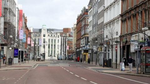 Belfast City centre streets.