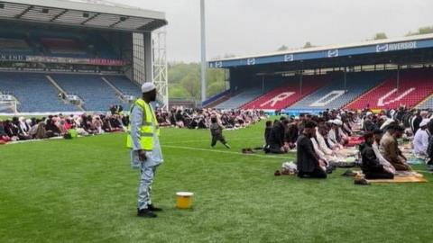 Eid prayers at Ewood Park