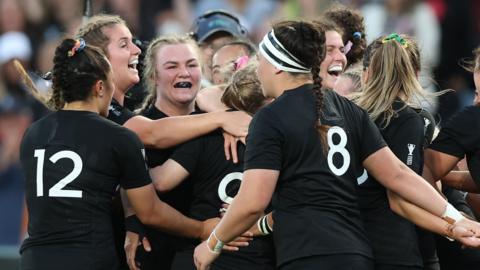 New Zealand players celebrate