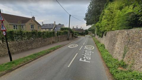 Google Map street view of the A366 Farleigh Road in Norton St Phillip