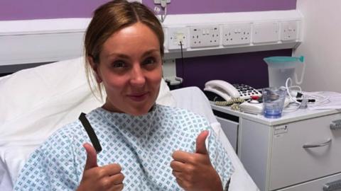 Amy Dowden in hospital