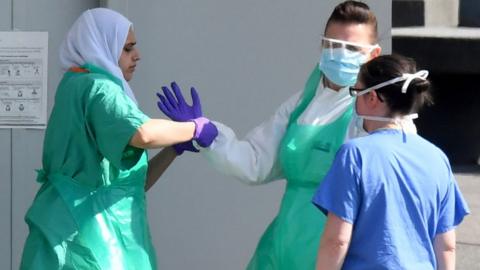 Health workers in PPE
