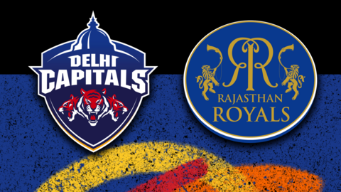 Delhi Capitals v Rajasthan Royals badge graphic