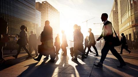 City workers in central London