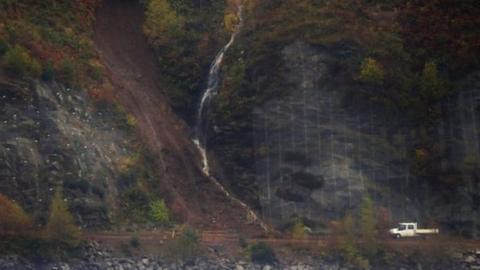 Landslide at the Stromeferry Bypass