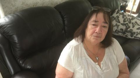 Nicola Pinhorn, 70, from Llanbedrog, sat down at her home