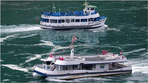 Niagara Falls boat tours highlight pandemic safety measure differences in the US and Canada.