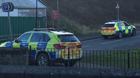 Two police cars