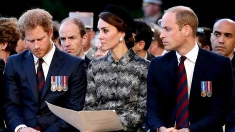 Prince Harry and the Duke and Duchess of Cambridge