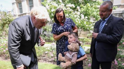 Finley and Boris Johnson