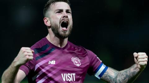 Joe Ralls of Cardiff City celebrates