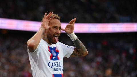 Neymar celebrates goal