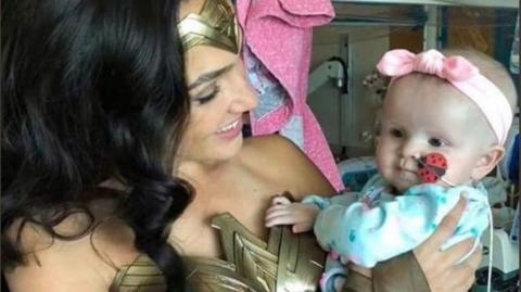 Gal Gadot with baby in hospital