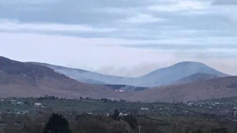 Mourne mountains gorse fire