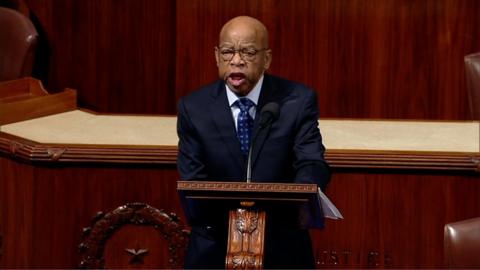 Speaking to Congress, long-serving Democrat John Lewis came out in favour of impeachment proceedings.