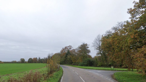 A143 Poulters Lane, near Chevington turn-off