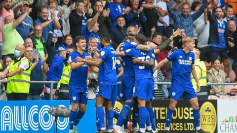 Cardiff celebrate goal