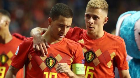 Belgium's Eden and Thorgan Hazard