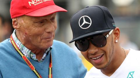 Lewis Hamilton and Niki Lauda