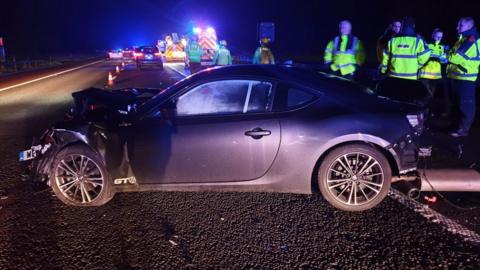 M6 crash scene