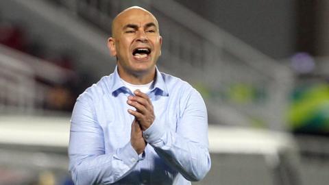 Hossam Hassan during his spell in charge of Jordan