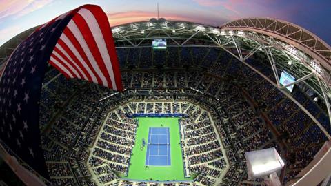 The Arthur Ashe Stadium during the US Open