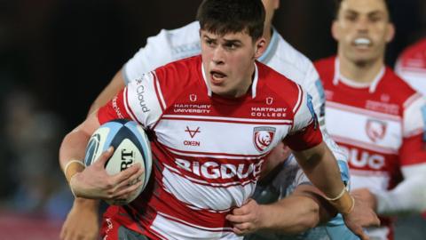 Seb Atkinson in action for Gloucester