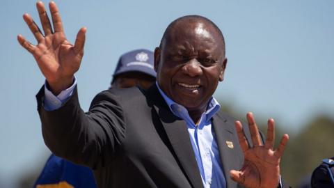 South African President Cyril Ramaphosa visits Hanover Park, Cape Town, South Africa 2 November 2018