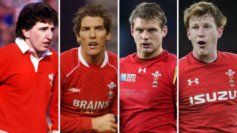 Wales fly-halves Jonathan 'Jiffy' Davies, James Hook, Dan Biggar & Rhys Patchell