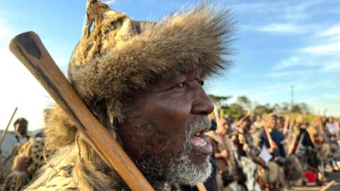 Zulu regiments sing and chant