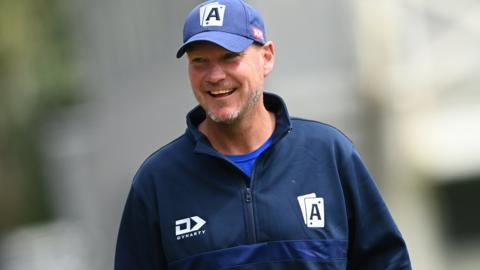 New Scotland head coach Doug Watson smiling