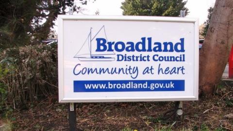 Sign for Broadland District Council