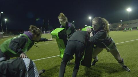 LBoro Rangers, who are playing the FA People's Cup finals, in rugby training