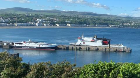 Ben-my-Chree and Manannan in Douglas Harbour