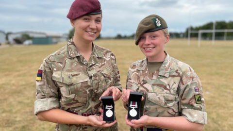 Cpl Hannah Beaumont 26 and L/Cpl Chloe Sanderson 23