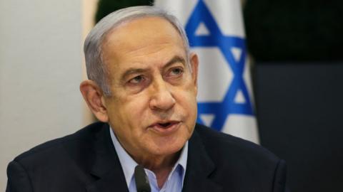 PM Benjamin Netanyahu speaks to reporters