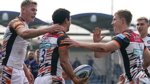 Leicester Tigers centre Matias Moroni scored the second of Tigers' three first-half tries