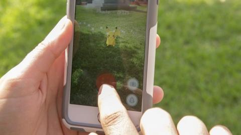 Pokemon Go on a mobile phone