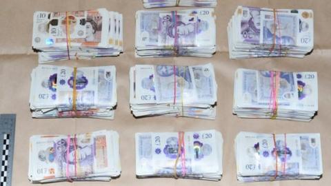 Money seized by police