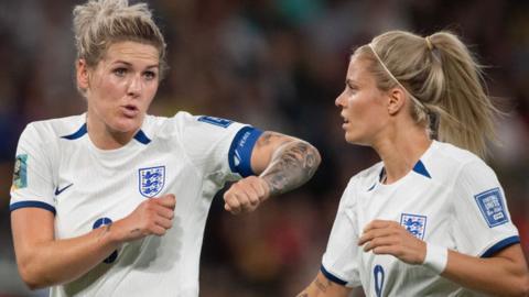 England players Millie Bright and Rachel Daly