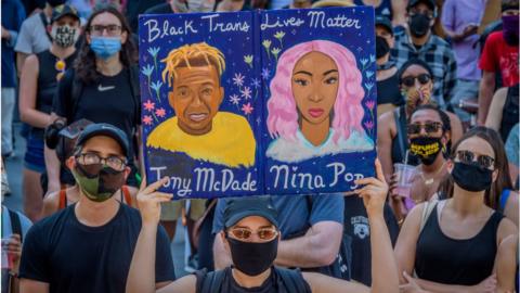 the Black Trans Lives Matter protest in Brooklyn