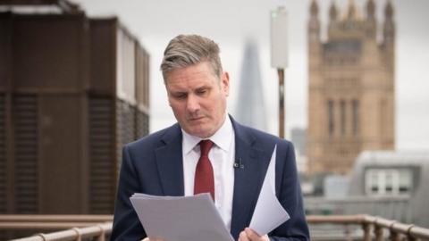 Labour leader Sir Keir Starmer before delivering speech on the future of the union
