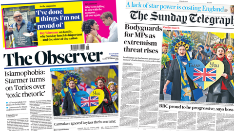 The index image including the Observer and the Sunday Telegraph