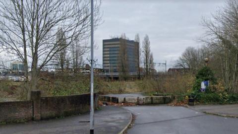 The body was found at the site of a former Sainsbury's in Newport