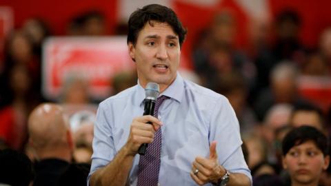 Photo of PM Justin Trudeau at a campaign event