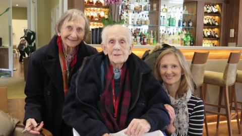 Pictured is Sue Kerfoot, right, with her mother Winifred and her father Roy.