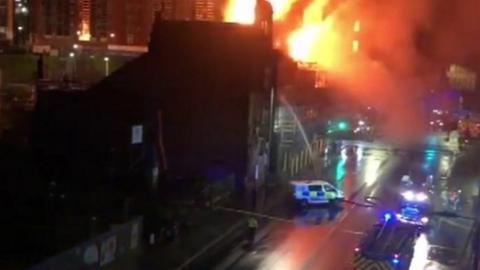 Emergency services attend Glasgow blaze