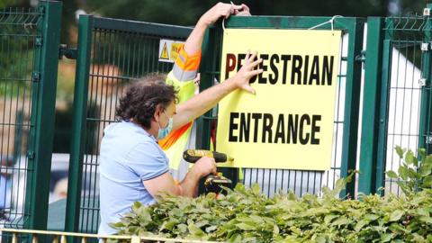 Testing site at Downside Primary School