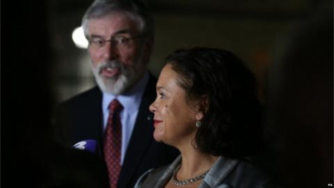 Mary Lou McDonald. with Gerry Adams