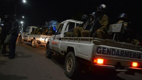 Burkina Faso gendarmes and army forces.